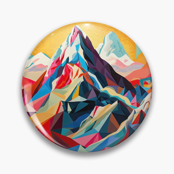 Item preview, Explore "Simplistic & Minimalistic Alps" with Bauhaus Flair and Vivid Colors designed and sold by ArtificialGenes.