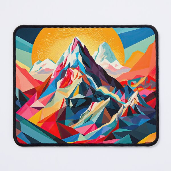 Item preview, Explore "Simplistic & Minimalistic Alps" with Bauhaus Flair and Vivid Colors designed and sold by ArtificialGenes.