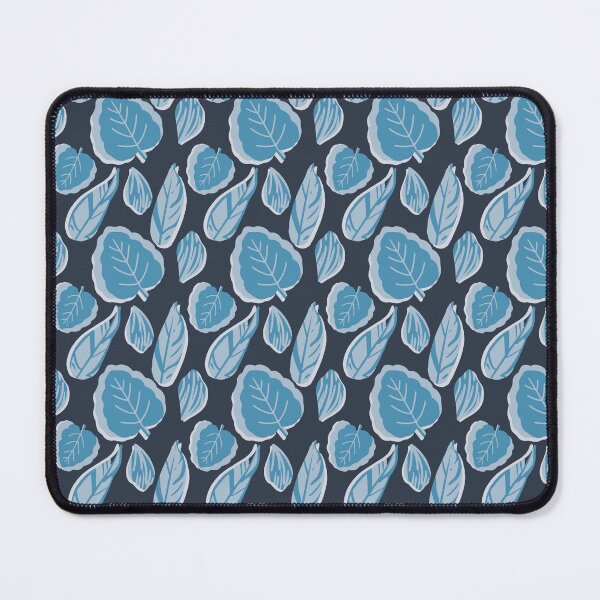 Aperçu de l'œuvre Feuilles tropicales bleu foncé créée et vendue par LeftNWrite.