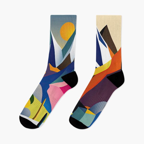 Item preview, Explore "Simplistic & Minimalistic Alps" with Bauhaus Flair and Vivid Colors designed and sold by ArtificialGenes.