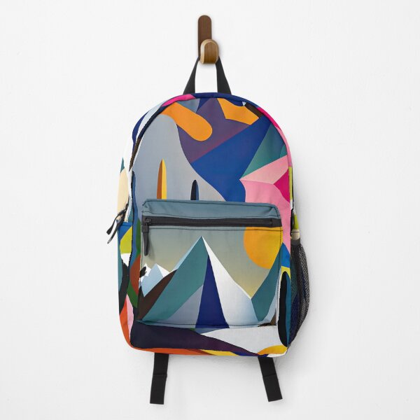 Item preview, Explore "Simplistic & Minimalistic Alps" with Bauhaus Flair and Vivid Colors designed and sold by ArtificialGenes.