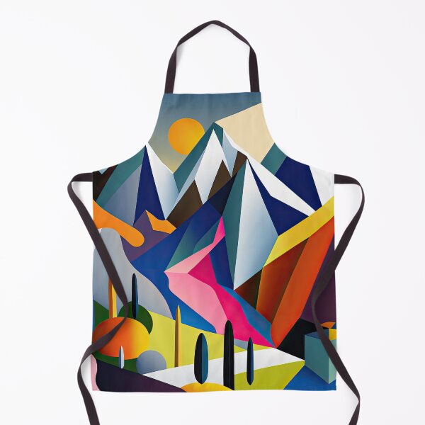Item preview, Explore "Simplistic & Minimalistic Alps" with Bauhaus Flair and Vivid Colors designed and sold by ArtificialGenes.