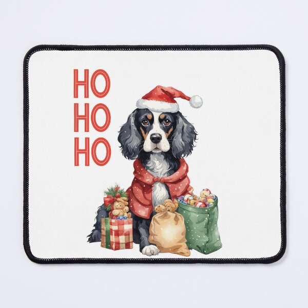 Item preview, ho ho ho cute cocker dog happy new year desing designed and sold by Wild Whiskers Studio.