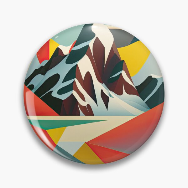 Item preview, Explore "Simplistic & Minimalistic Alps" with Bauhaus Flair and Vivid Colors designed and sold by ArtificialGenes.