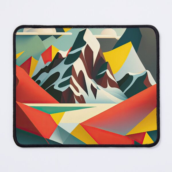 Item preview, Explore "Simplistic & Minimalistic Alps" with Bauhaus Flair and Vivid Colors designed and sold by ArtificialGenes.