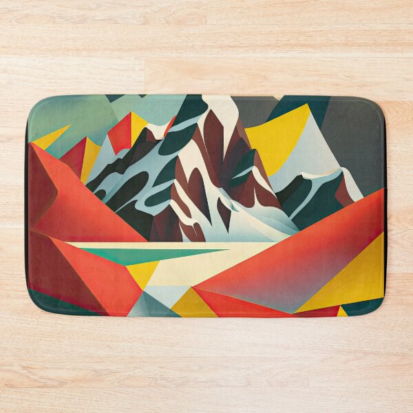 Item preview, Explore "Simplistic & Minimalistic Alps" with Bauhaus Flair and Vivid Colors designed and sold by ArtificialGenes.