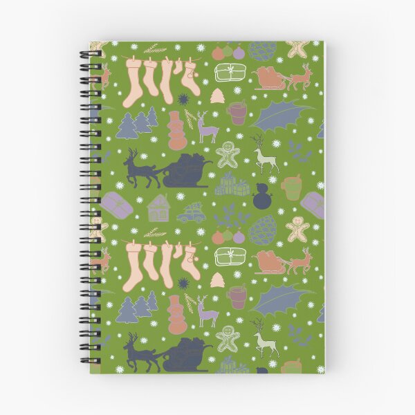 Item preview, Enchanted Christmas Wonderland Pattern on Leafy Green designed and sold by ara-designs.