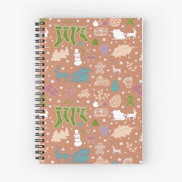 Item preview, Enchanted Christmas Wonderland Pattern on Light Brown designed and sold by ara-designs.