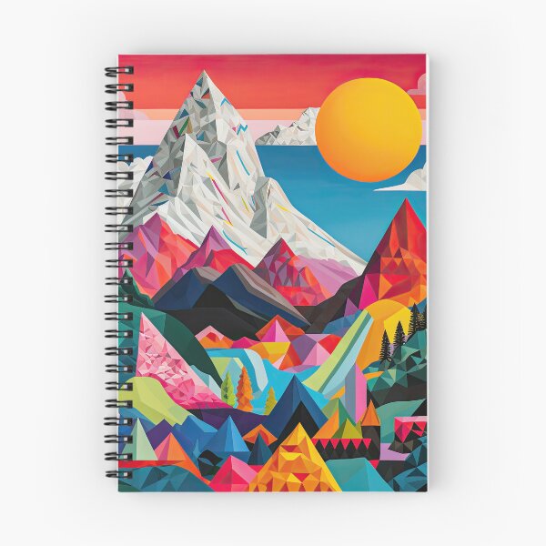 Item preview, Explore "Simplistic & Minimalistic Alps" with Bauhaus Flair and Vivid Colors designed and sold by ArtificialGenes.