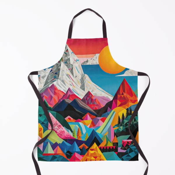 Item preview, Explore "Simplistic & Minimalistic Alps" with Bauhaus Flair and Vivid Colors designed and sold by ArtificialGenes.