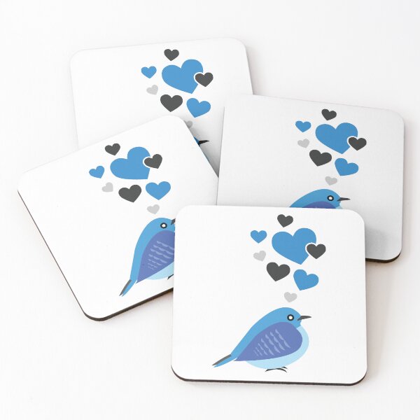 Item preview, Cute Bluebird With Hearts designed and sold by eternallygifted.
