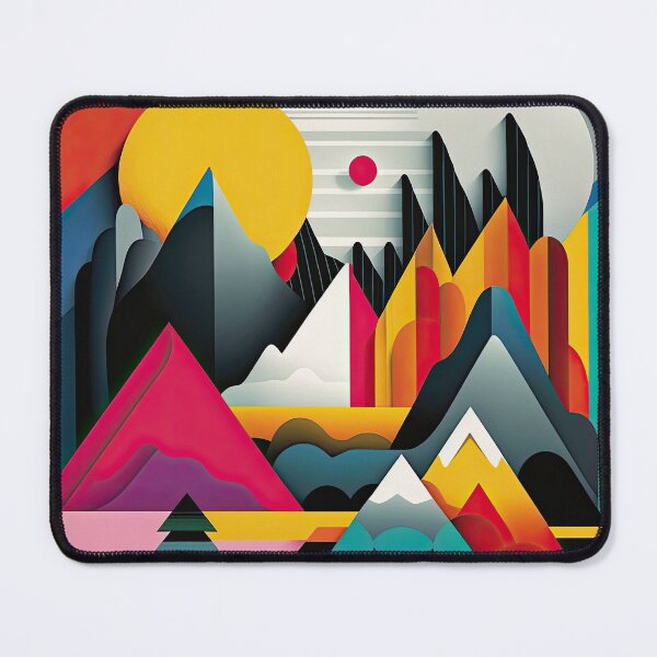 Item preview, Explore "Simplistic & Minimalistic Alps" with Bauhaus Flair and Vivid Colors designed and sold by ArtificialGenes.