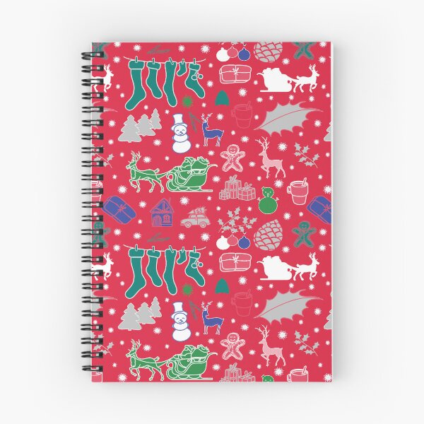 Item preview, Enchanted Christmas Wonderland Pattern Green on Red designed and sold by ara-designs.