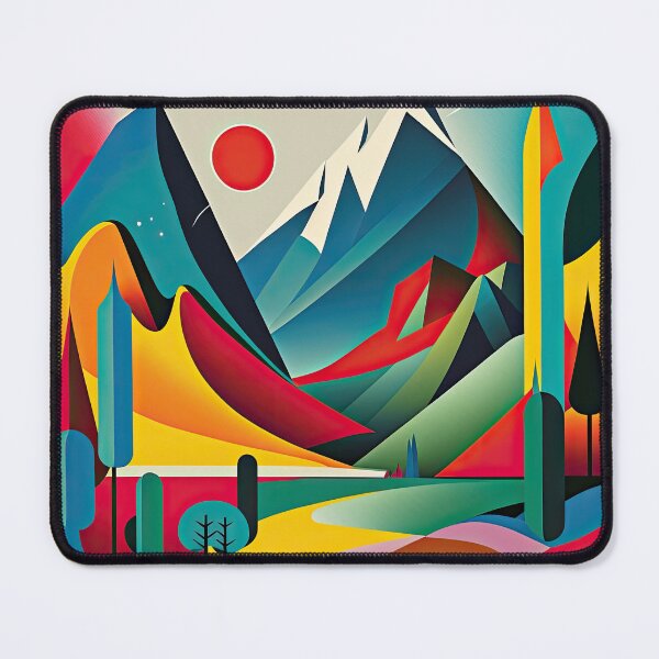 Item preview, Explore "Simplistic & Minimalistic Alps" with Bauhaus Flair and Vivid Colors designed and sold by ArtificialGenes.