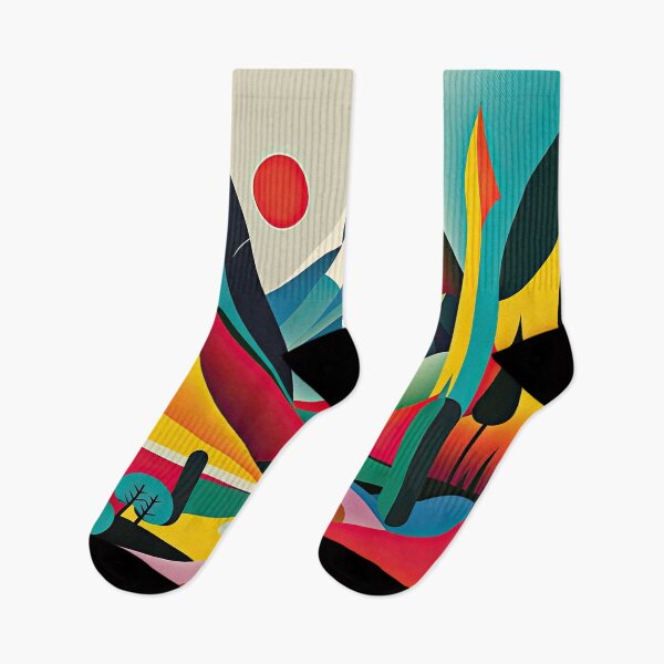 Item preview, Explore "Simplistic & Minimalistic Alps" with Bauhaus Flair and Vivid Colors designed and sold by ArtificialGenes.