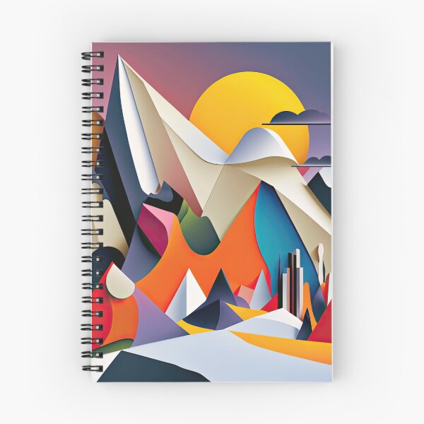 Item preview, Explore "Simplistic & Minimalistic Alps" with Bauhaus Flair and Vivid Colors designed and sold by ArtificialGenes.
