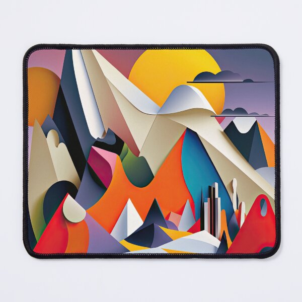 Item preview, Explore "Simplistic & Minimalistic Alps" with Bauhaus Flair and Vivid Colors designed and sold by ArtificialGenes.
