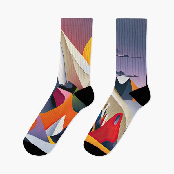 Item preview, Explore "Simplistic & Minimalistic Alps" with Bauhaus Flair and Vivid Colors designed and sold by ArtificialGenes.
