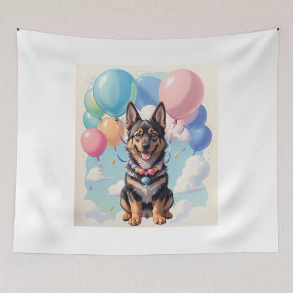 Item preview, Adorable German Shepherd beautiful colorful artwork designed and sold by Tio-Tecun.