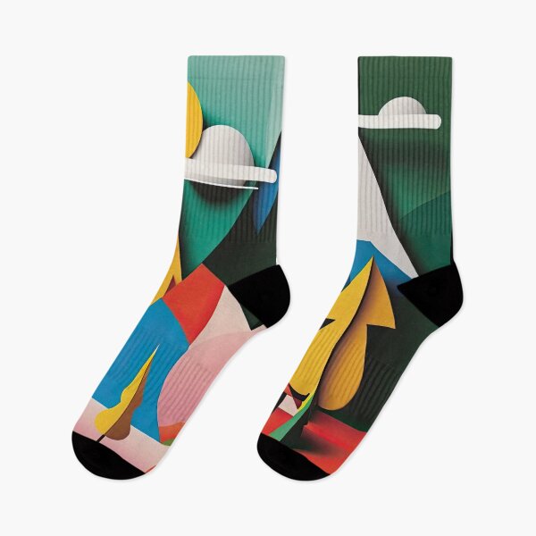 Item preview, Explore "Simplistic & Minimalistic Alps" with Bauhaus Flair and Vivid Colors designed and sold by ArtificialGenes.