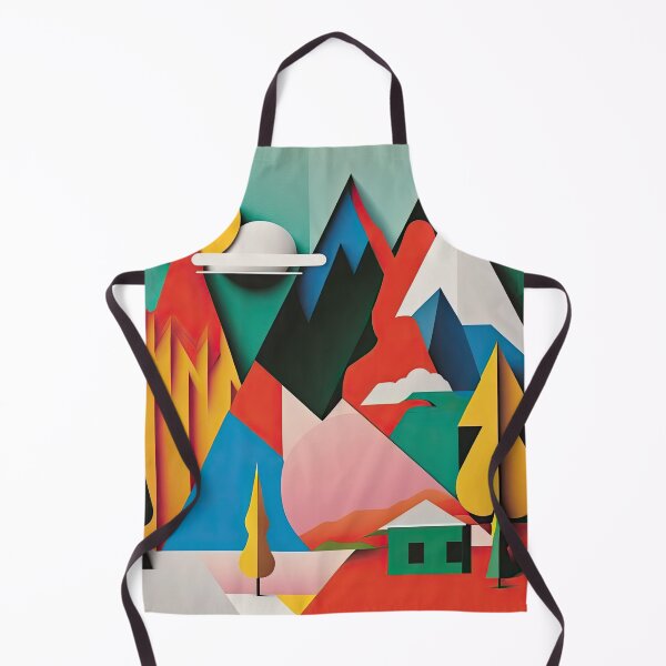 Item preview, Explore "Simplistic & Minimalistic Alps" with Bauhaus Flair and Vivid Colors designed and sold by ArtificialGenes.