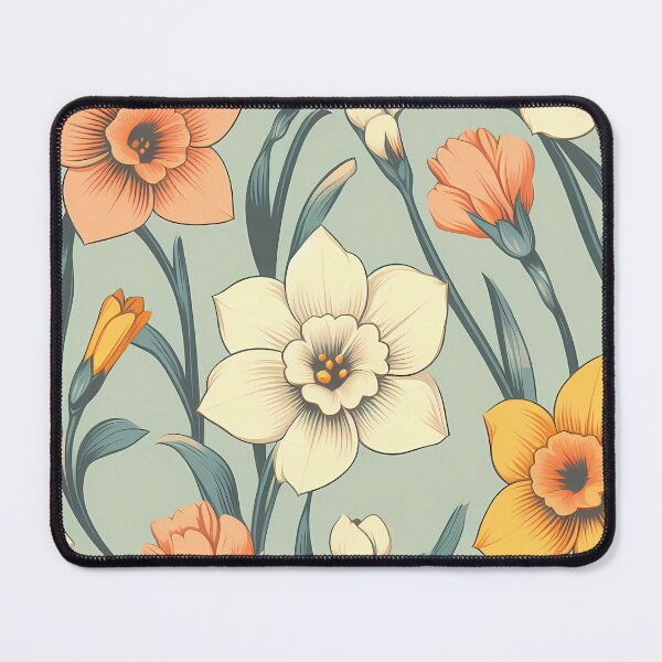 Item preview, Daffodil Floral Delight - Pastel Pattern - Retro Style designed and sold by PatternBouquet.