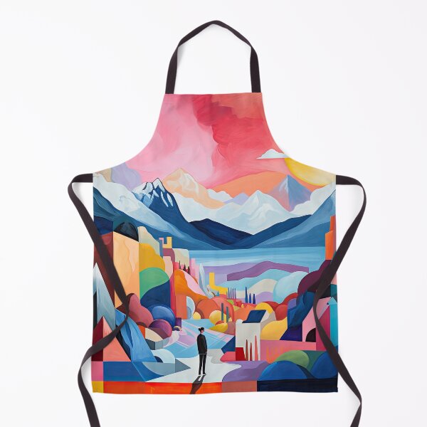 Item preview, Explore "Simplistic & Minimalistic Alps" with Bauhaus Flair and Vivid Colors designed and sold by ArtificialGenes.