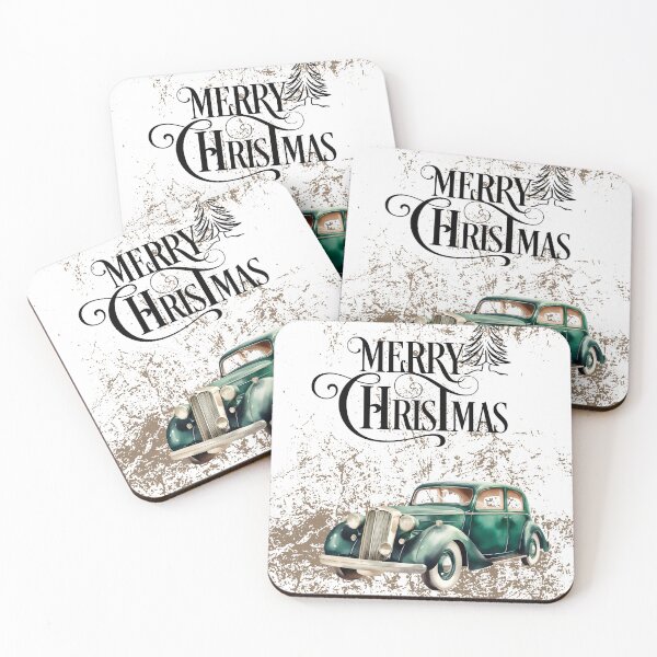 Item preview, Vintage Christmas and green car. designed and sold by esao.