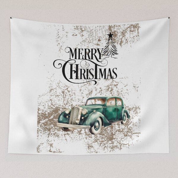 Item preview, Vintage Christmas and green car. designed and sold by esao.