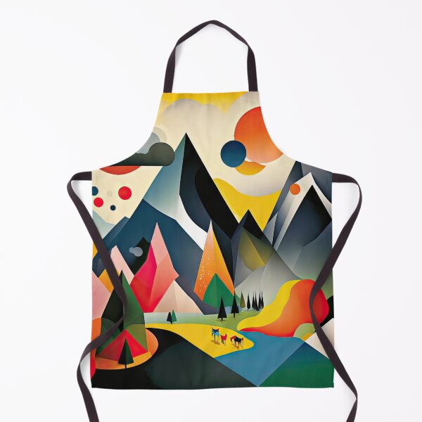 Item preview, Explore "Simplistic & Minimalistic Alps" with Bauhaus Flair and Vivid Colors designed and sold by ArtificialGenes.