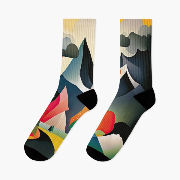 Item preview, Explore "Simplistic & Minimalistic Alps" with Bauhaus Flair and Vivid Colors designed and sold by ArtificialGenes.