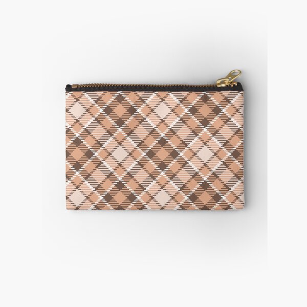 Item preview, Beige and brown checkered plaid pattern designed and sold by Osting.