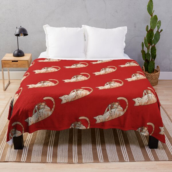Item preview, Wrapped in Christmas Lights - Light Red Cat designed and sold by FelineEmporium.