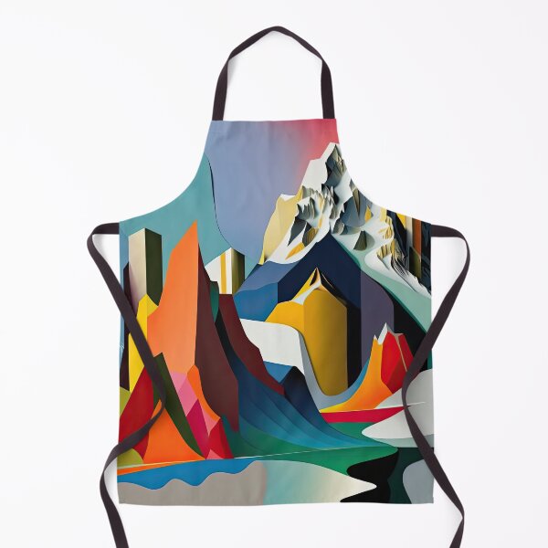 Item preview, Explore "Simplistic & Minimalistic Alps" with Bauhaus Flair and Vivid Colors designed and sold by ArtificialGenes.