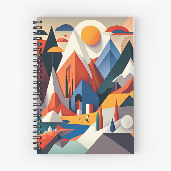 Item preview, Explore "Simplistic & Minimalistic Alps" with Bauhaus Flair and Vivid Colors designed and sold by ArtificialGenes.