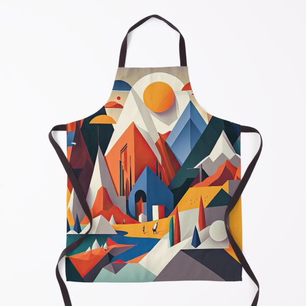 Item preview, Explore "Simplistic & Minimalistic Alps" with Bauhaus Flair and Vivid Colors designed and sold by ArtificialGenes.