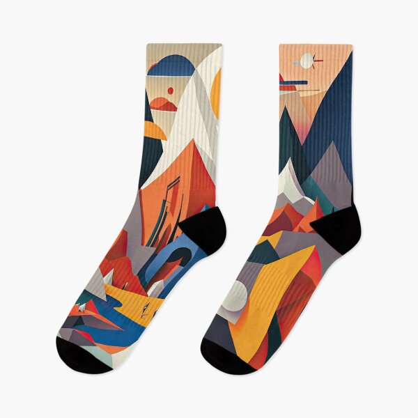 Item preview, Explore "Simplistic & Minimalistic Alps" with Bauhaus Flair and Vivid Colors designed and sold by ArtificialGenes.