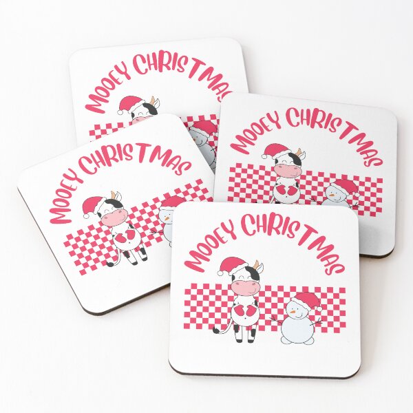 Item preview, Mooey Christmas, Christmas Cow, Snowman, Cute Pink Design designed and sold by AryaSubramanian.