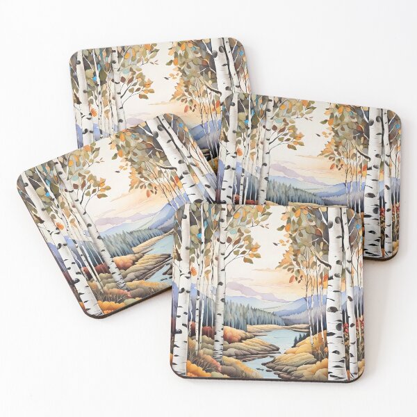 Item preview, The birches and river designed and sold by DevushkaStore.