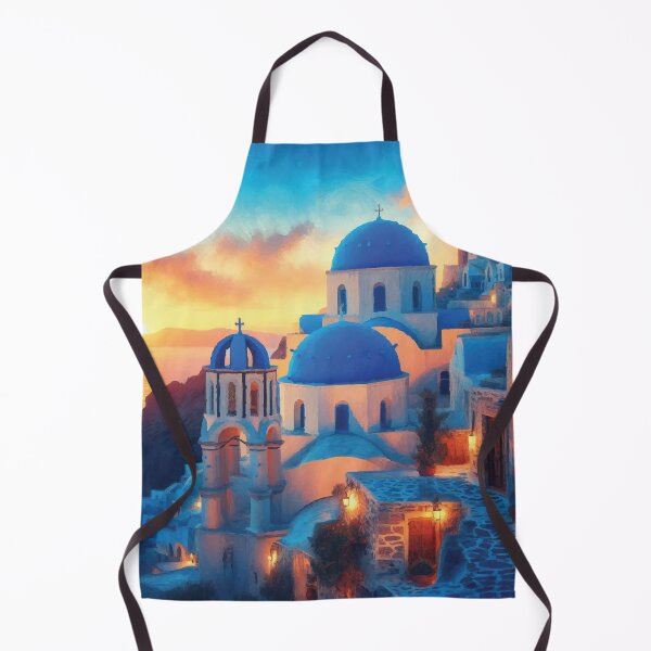Item preview, Blue Domes of Oia at Sunset designed and sold by badguyduh.
