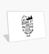 Life Begins At The End Of Your Comfort Zone (Black) Laptop Skin