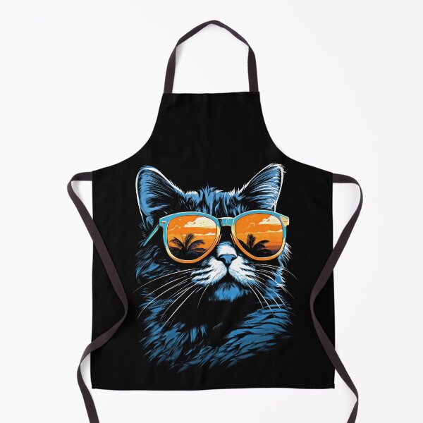 Item preview, cat in sunglasses, in the style of enigmatic tropics designed and sold by MagicColorPrint.