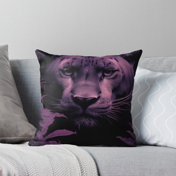 Item preview, mountain lion in a Leaf Jacquard purple designed and sold by Kirollos9.