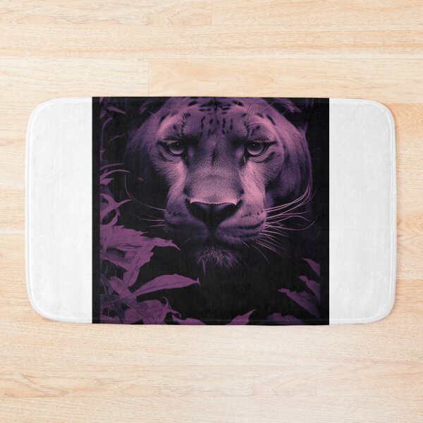Item preview, mountain lion in a Leaf Jacquard purple designed and sold by Kirollos9.
