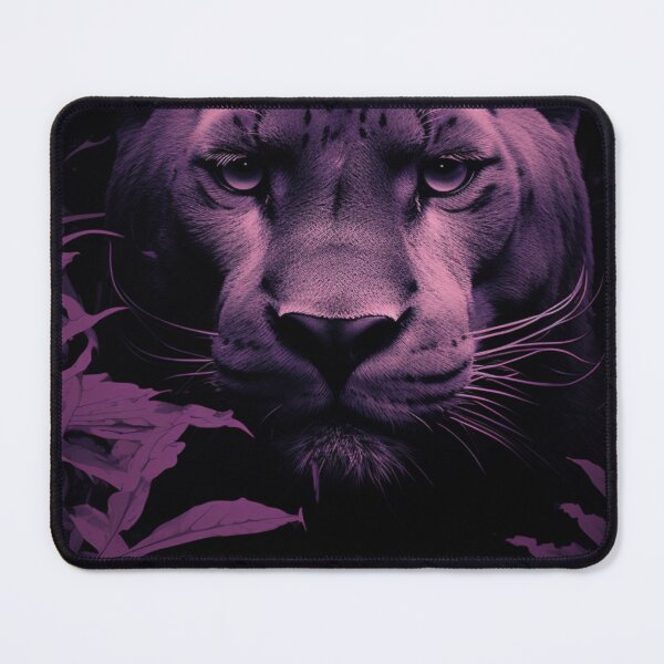 Item preview, mountain lion in a Leaf Jacquard purple designed and sold by Kirollos9.