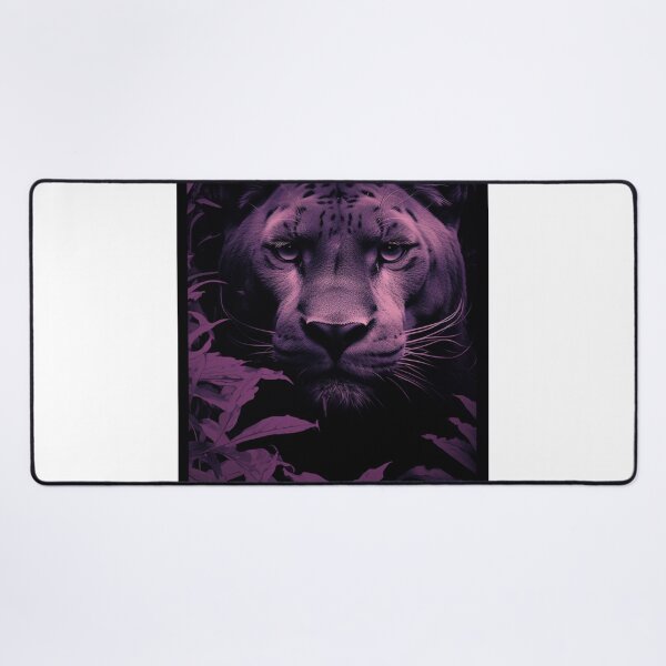 Item preview, mountain lion in a Leaf Jacquard purple designed and sold by Kirollos9.