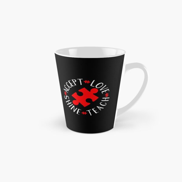 Vista previa del artículo con la obra «Acepta el amor Teach Shine Shirt Autismo Conciencia Gear en rojo», diseñado y vendido por DynamicDesign.