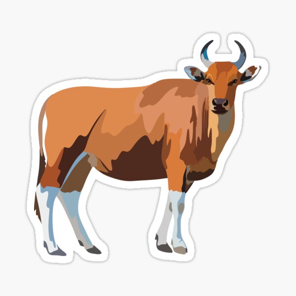 Vista previa del artículo con la obra «B es de Banteng, Banteng: ilustración de ganado salvaje raro del sudeste asiático», diseñado y vendido por thezoogirl.