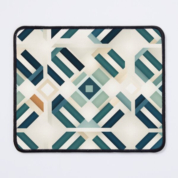 Item preview, Geometric Abstract Pattern in Teal and Orange designed and sold by SipandStan.