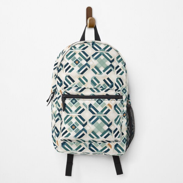 Item preview, Geometric Abstract Pattern in Teal and Orange designed and sold by SipandStan.